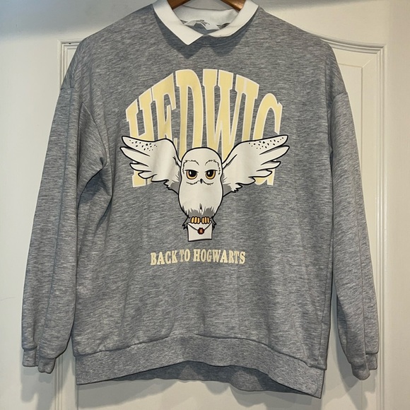 Cottagecore Harry Potter Themed Collared Sweatshirt - Picture 1 of 7